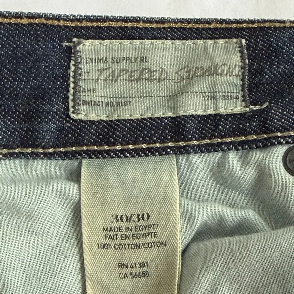 Denim Supply Ralph Lauren Tapered Straight Jeans Mens 30x30 Medium Wash